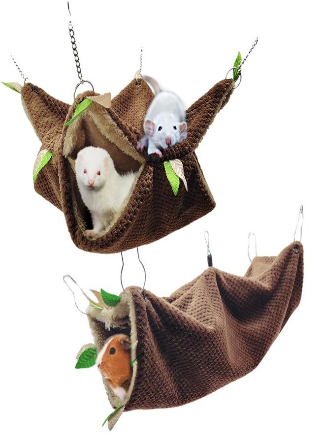EAEDMY Ferret Rat Hammock Tunnel Toys Cage Accessories, Guinea Pig Hideout Tunnel, Warm Bed for Rat Ferret Guinea Pig Sleep Hide and Play (1.Hammock&Tunnel) - Image 1